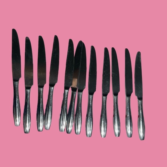 Mikasa Other - Mikasa Steak Knives Lot of 12 Stainless Steel Serrated Dinner Knives Flatware